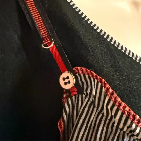 The Pyramid Collection Black Patchwork Tunic Dress Boho Gothic Artsy Long Sleeve - Picture 5 of 9